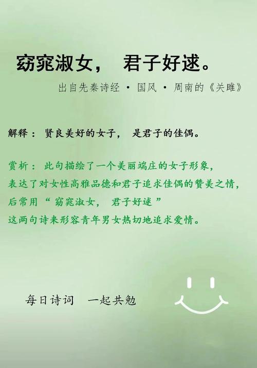 《诗经》名句ldquo窈窕淑女,君子好逑rdquoldquo好逑rdquo的意思是