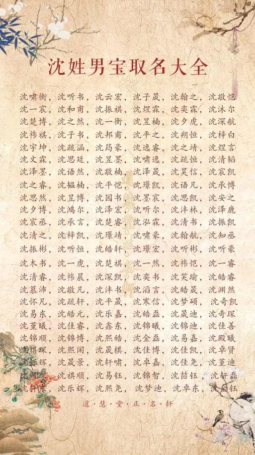 男孩取名最佳名字大全