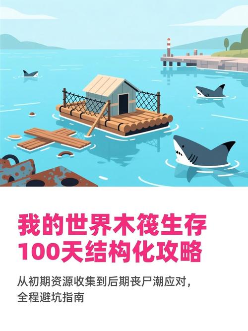 一口气看完。我的世界木筏100天。图标