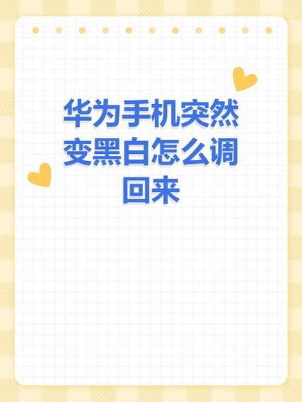 手机都成黑白色了怎么调回来图标
