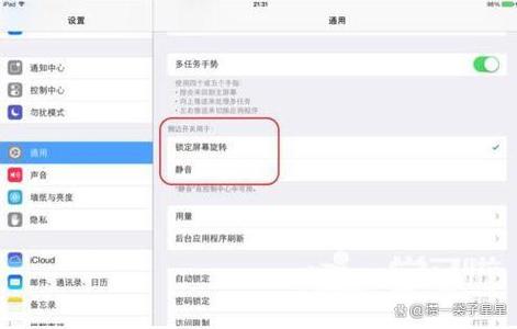 ipad禁止旋转屏幕