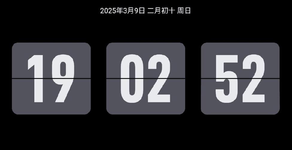 整个屏幕显示时间