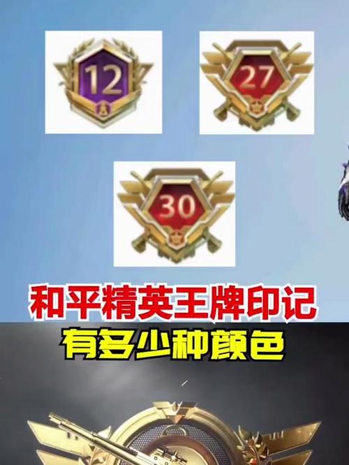 和平精英称号颜色等级对照表图标