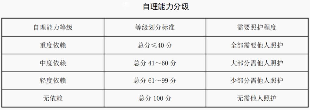 依赖程度分级