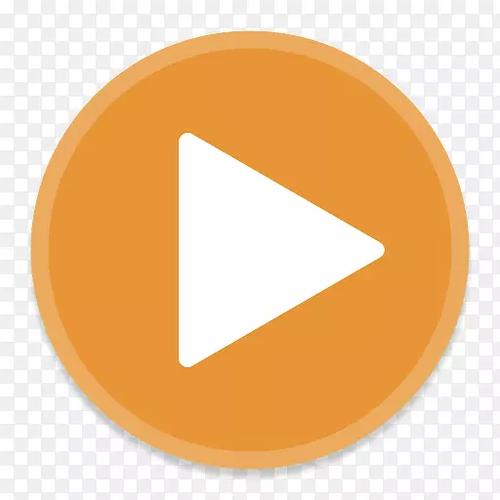 一个图标是橙色的播放器图标