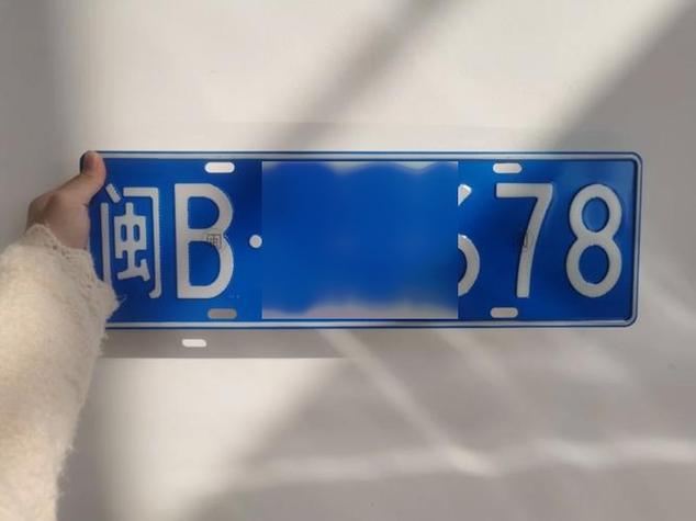蓝色牌照的尺寸图标