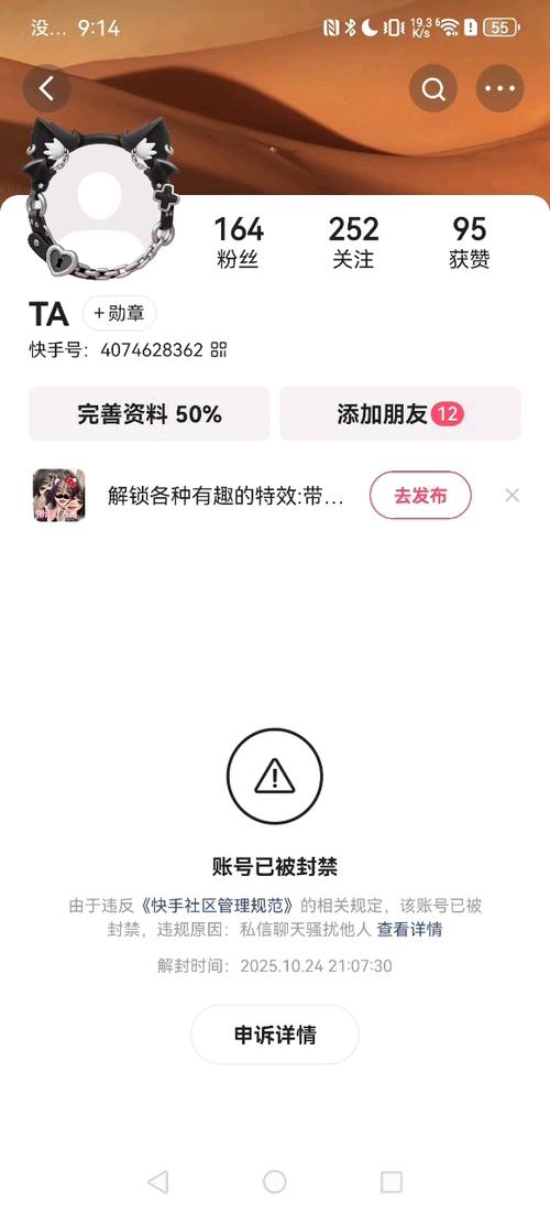 快手什么时候封停