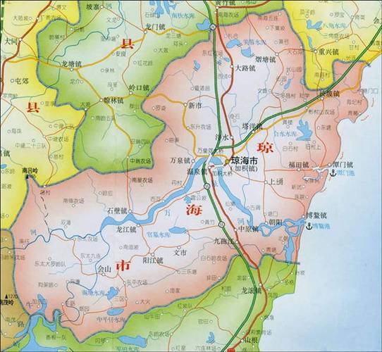 琼海市标准地图