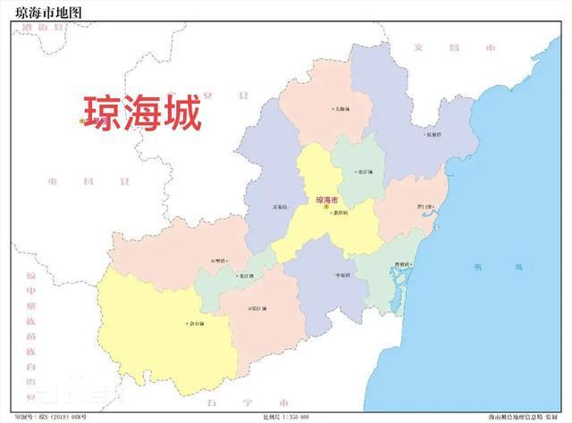 琼海市标准地图