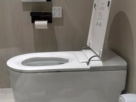 智能马桶关闭落座冲水
