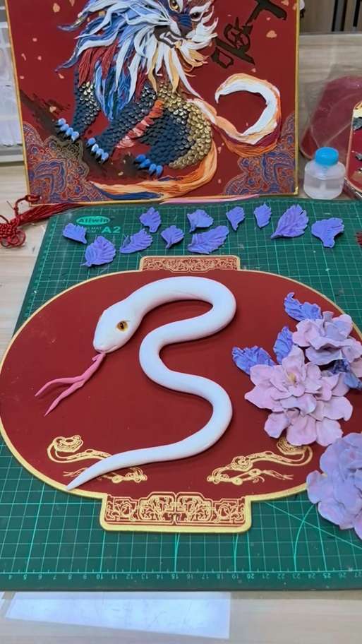 手工粘土蛇