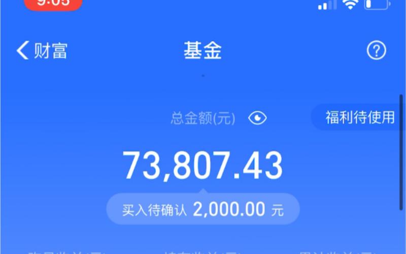 支付宝基金收益截图