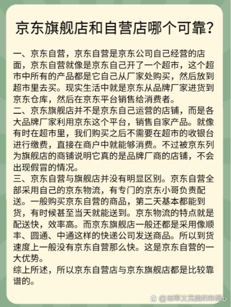 京东买东西自营店好还是旗舰店好图标