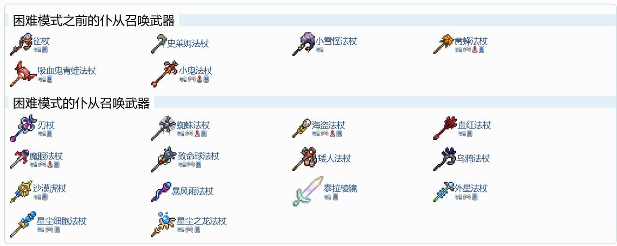 泰拉瑞亚召唤法杖属性