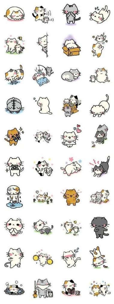 可爱小猫简笔画 呆萌
