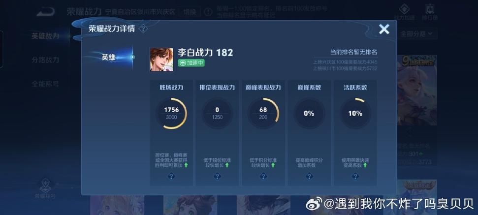 李白荣耀战力省级排行图标