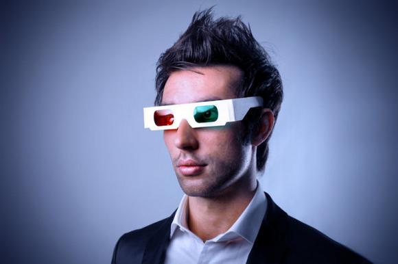 看3D电影不戴眼镜图标