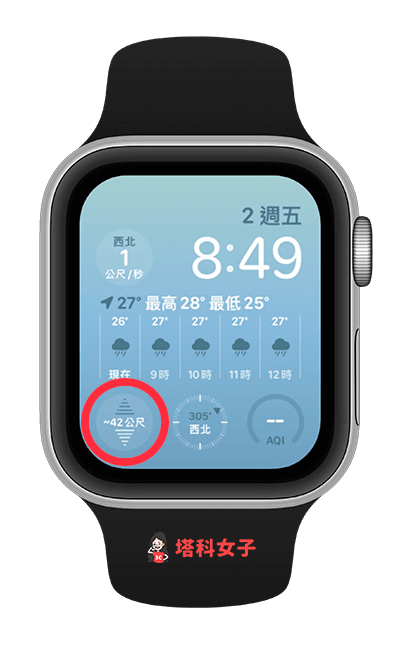 苹果手表测海拔方法图标