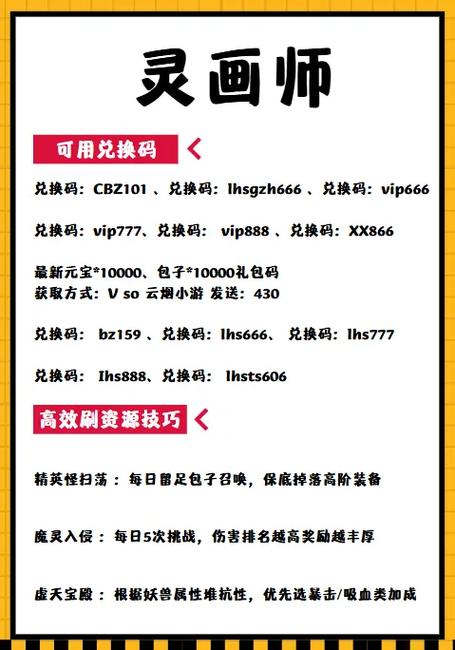 2026兑换码(永久)灵画师4月