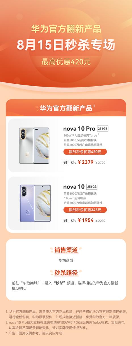 华为nova10多少钱