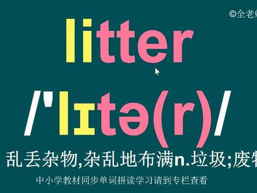litter用英语怎么说