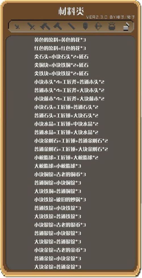 锻冶屋英雄谭配方大全