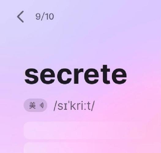 secret固定短语英语