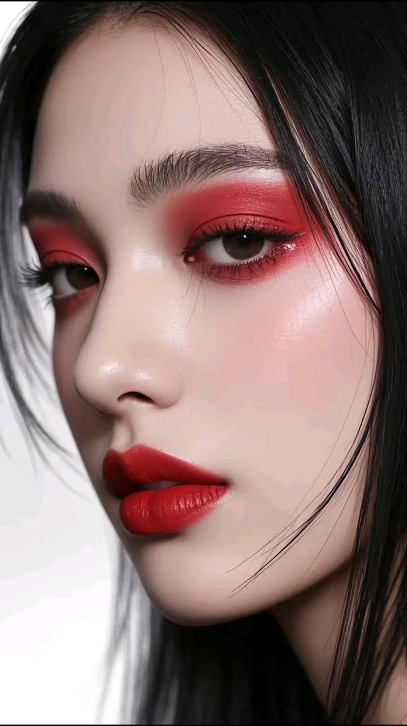涂深色口红的女生
