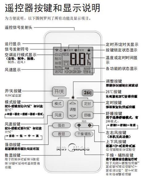 格力遥控器按键图解图标