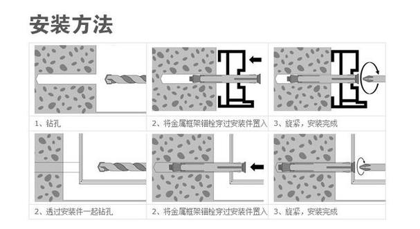 膨胀螺栓的安装方法