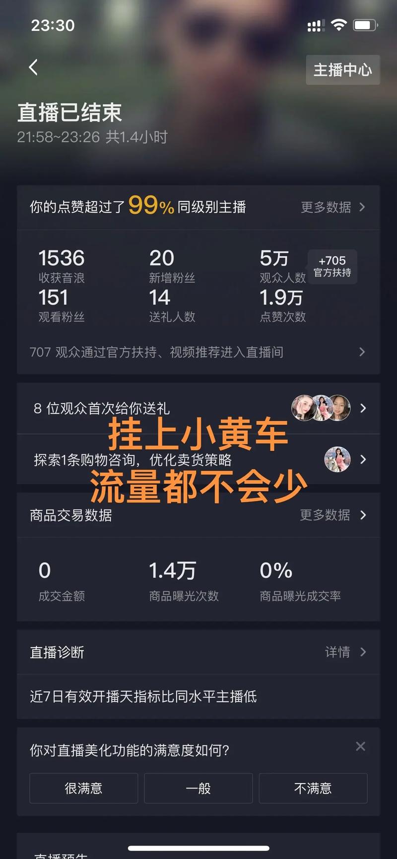 挂小黄车会影响流量吗