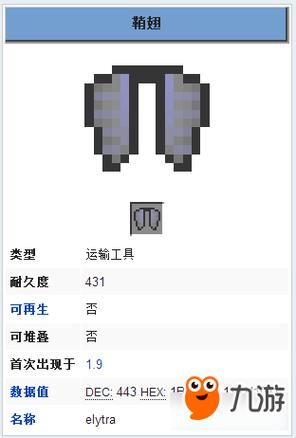 mc鞘翅怎么获得图标