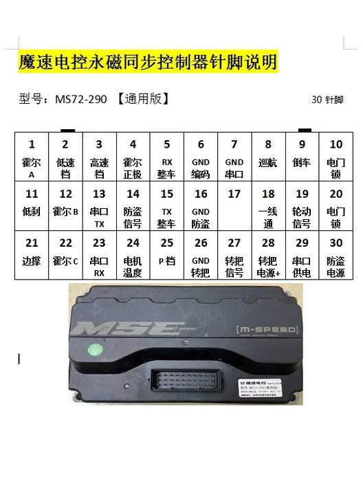 小牛控制器30针脚定义