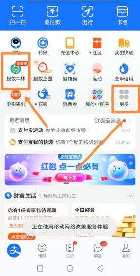 支付宝的能量球怎么不显示了
