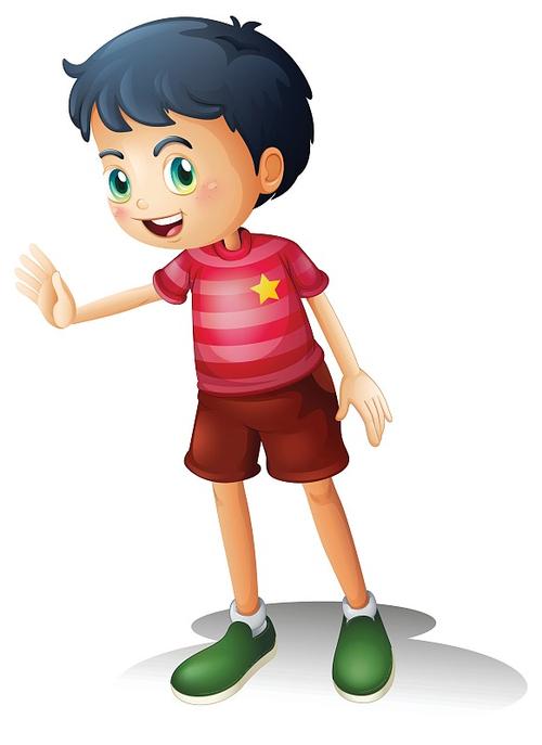 穿条纹衣服的卡通人物图标
