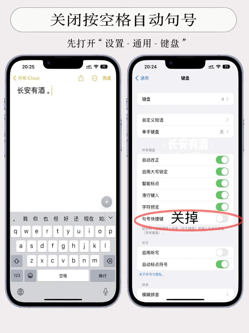 苹果输入法如何取消空格句号图标