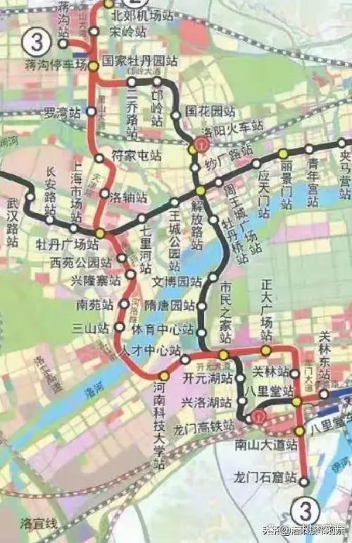 河南洛阳地铁线路图