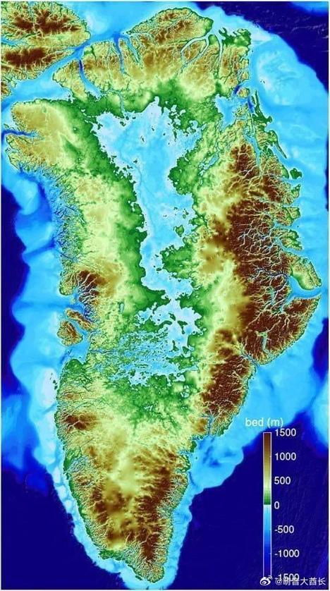 格陵兰岛冰下地形