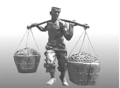 门口放扁担什么寓意图标