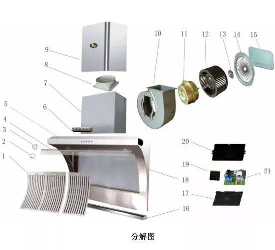 抽油烟机结构图解