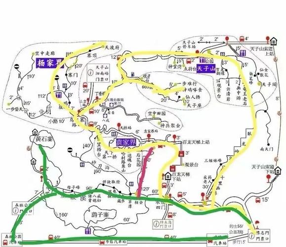 湖南七日游最佳路线图标