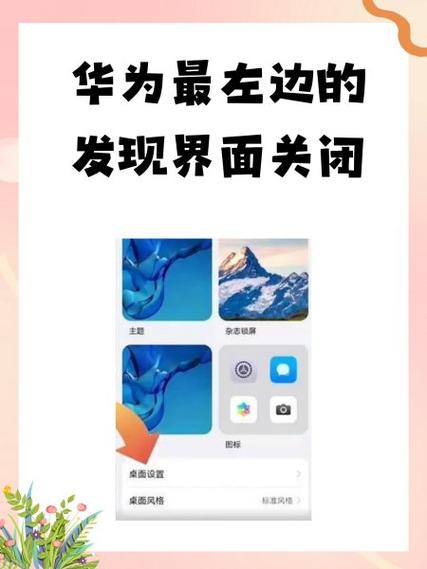 华为手机关闭发现页面的方法图标