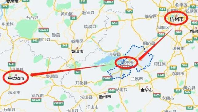 杭州周边城市地图