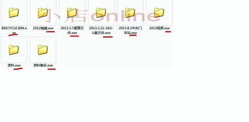 u盘病毒隐藏文件夹exe