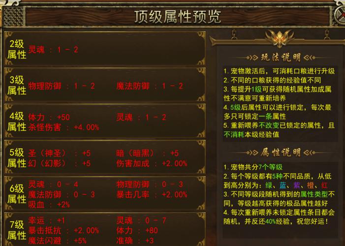 传奇3元素属性详解