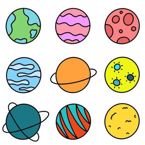 100种星球简笔画