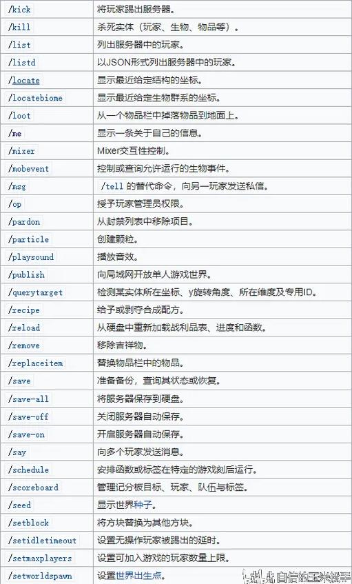 激活命令方块的指令