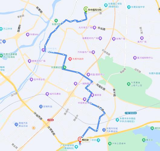 东莞长9路公交车路线图标