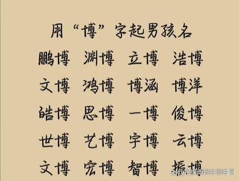 博字取名的寓意男孩