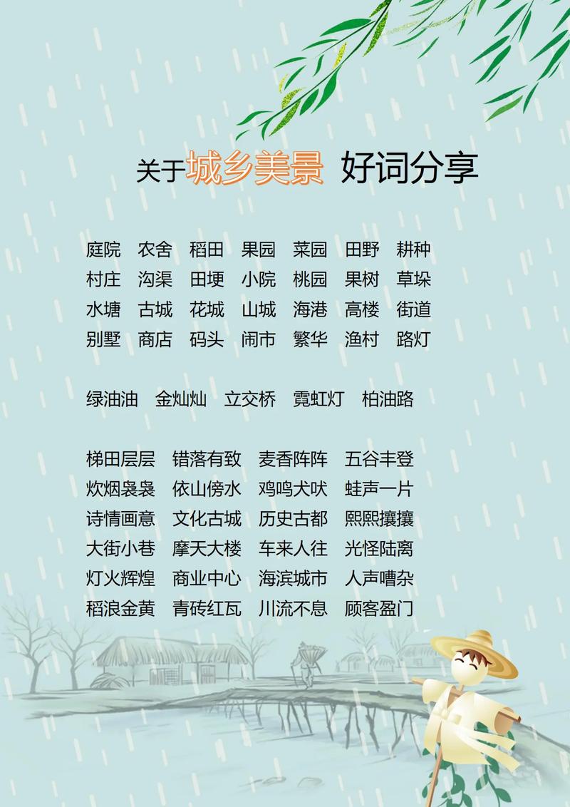 小镇美丽的词语图标
